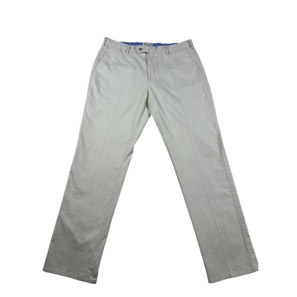 Peter Millar Crown Comfort Mens Chinos Khaki Tan Straight Leg Pants Size 36 x 32
